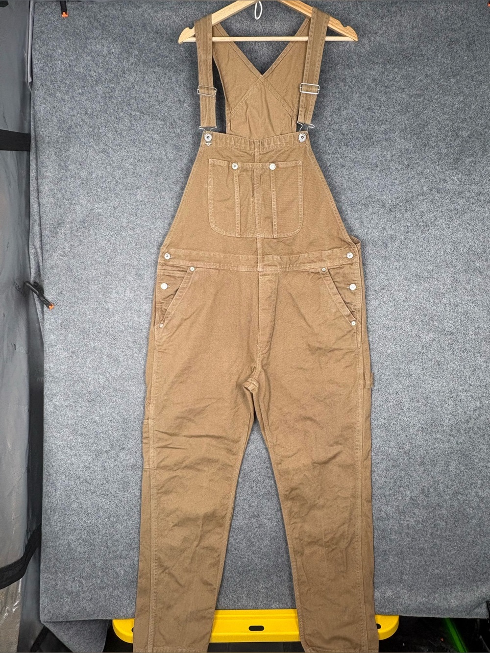 H&M Relaxed Fit Brown Cotton Carpenter Overalls Men’s Large Utility Workwear